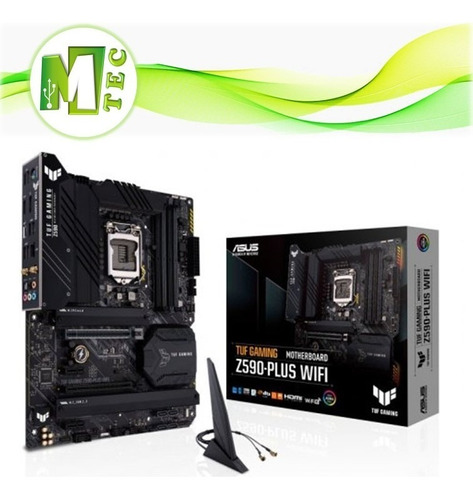 Imagen 1 de 7 de Mtec Asus Tuf Gaming Z590 Plus Wifi Intel 11va Gen Ddr4 Usb 
