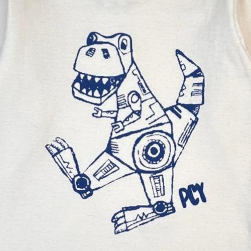 Remera Bebe Algodon Dinosaurio Manga Larga Paul Carty