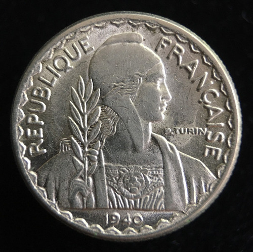 Indochina Francesa, 10 Cents, 1940. Aunc / Unc
