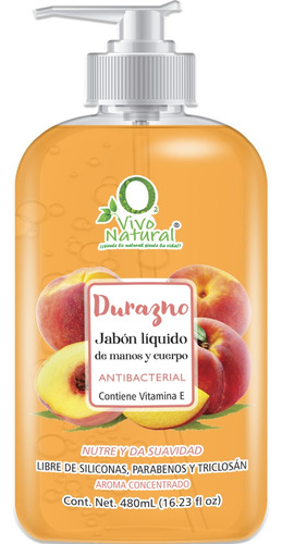 Jabón Líquido Para Manos Y Cuerpo Durazno Diamante 480ml