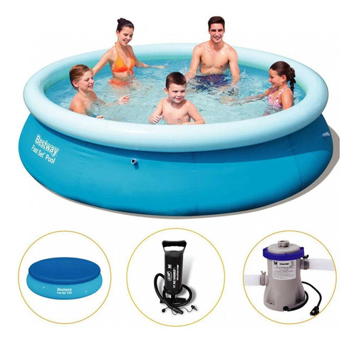 Kit Piscina Inflável Bestway Intex 5.500l Filtro Capa Bomba