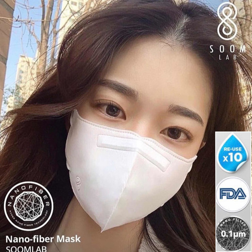 Cubrebocas Nano Mask Soomlab Coreano Reutilizable 2pz Leo