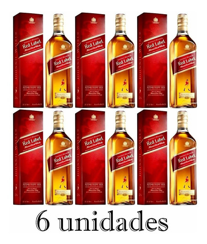 6 Whisky Red Label Johnnie Walker - Original
