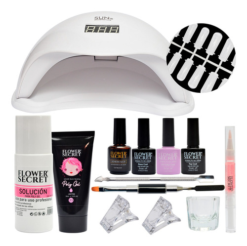 Kit De Polygel Basico + Lampara 48 Watts + Esmaltes