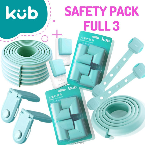 Pack De Seguridad Bebes Accidentes Caidas Golpes Marca Kub 3