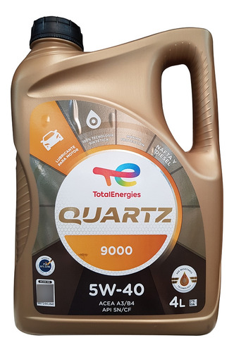 Aceite Para Motor Total Quartz 9000 5w40 X 4 Litros 100 % Sintético
