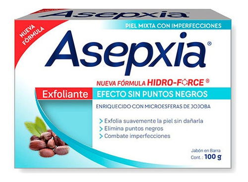 Asepxia - Jabon Exfoliante - 100 G