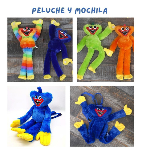 Poppy Playtime Peluche Huggy Wuggy Con Mochila Importadas