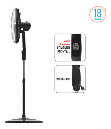 Ventilador De Pie Liliana 18' Vpc18m 75w 3 Velocidades