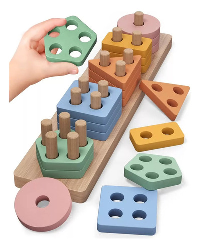 . Material Didáctico Preescolar, Juguetes Montessori De 1,2