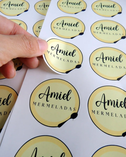 Etiquetas Con Logo Para Emprendedores, Plancha A4 Stickers