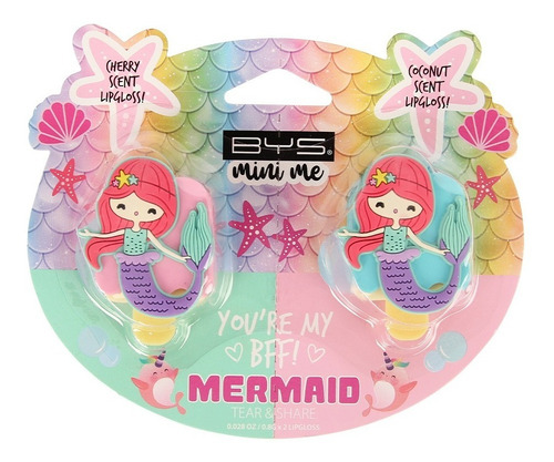 Gloss Para Labios 2 Piezas Bys Mini Me Color Mermaid