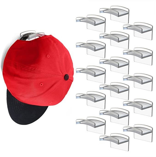 16 Ganchos Adhesivos Para Colgar Gorros Y Sombreros