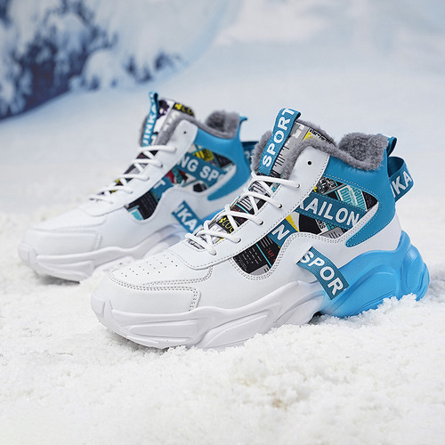 Zapatillas Deportivas Altas Para Correr Con Forro Polar De Invierno Para Hombre