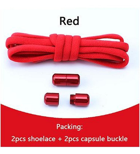 Pasador Zapatilla Elastico + Seguro Rosca (rojo) - D944