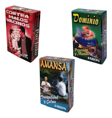 Pack X 3 Jabon Contra Malos Vecinos Amansa Dominio Pai Joao