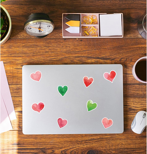 Pegatinas Para El Dia De San Valentin, 50 Unidades, Con F...