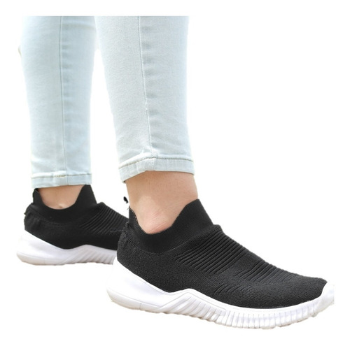 Imagen 1 de 6 de Tenis Sneka Original Mujer Hombre Negro 23 Al 28 Ruler