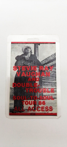 Stevie Ray Vaughan Soul To Soul Tour 1986 Gafete All Access