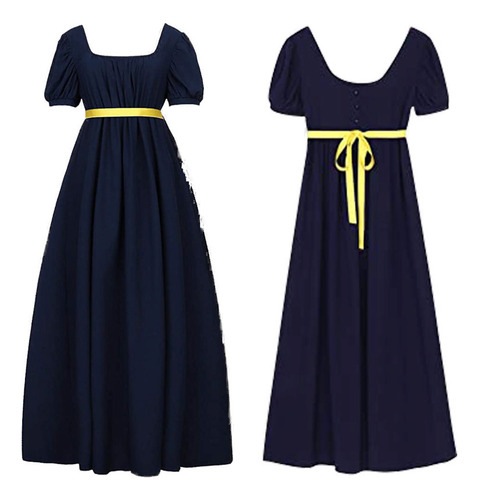 Vestido Vestido De Té Retro Regency Con Falda De Baile