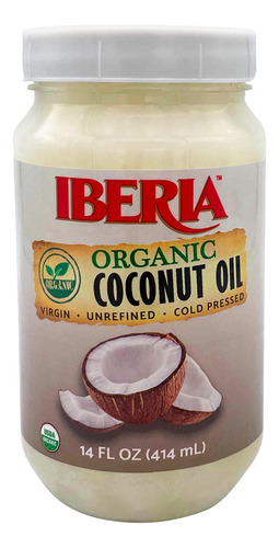 Iberia Aceite De Coco Virgen Orgnico Sin Refinar, 14 Onzas