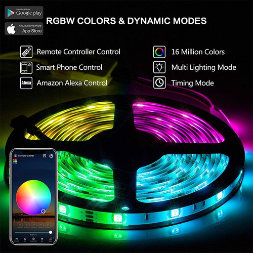 Tira Luces Led Rgb Alexa Wifi 10m Impermeable Control De Voz