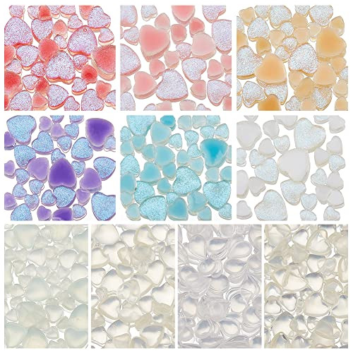 10 Colores 3d Corazón Nail Art Charm Cabujones De Resina Gem