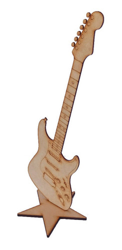 8 Figuras Guitarra Mdf Tipo Stratocaster 45 Cm Centro Mesa
