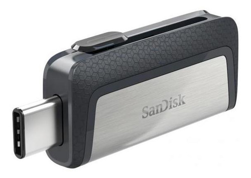 Memoria Usb Sandisk Ultra Dual Drive, 128gb, Usb C 3.0, Plat Plateado