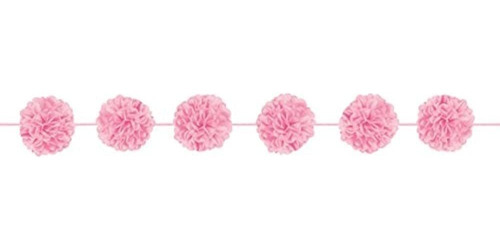 Amscan New Fluffy Garland, 24 ., Rosa