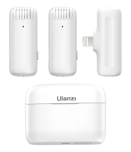 Micrófono Inalámbrico Dual Ulanzi J12 Blanco Para iPhone