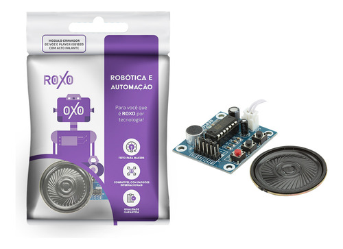 Módulo Gravador De Voz E Player Isd1820 - Roxo