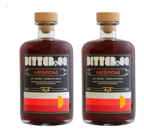 Negroni Artesanal Bitter & Co. 750ml, 2 Uni - Frete Gratis