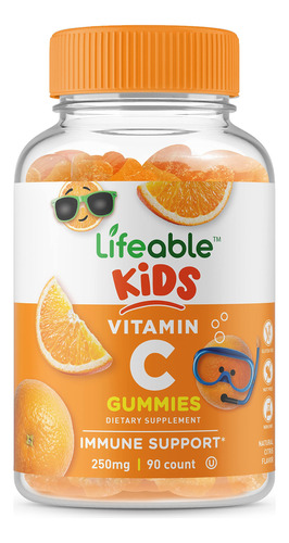 Lifeable Vitamina C 250 Mg Para Nios  Suplemento Gomoso De S