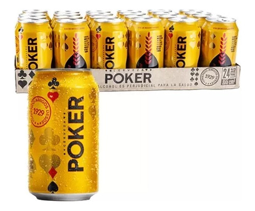 Cerveza Poker En Lata X 24 Und