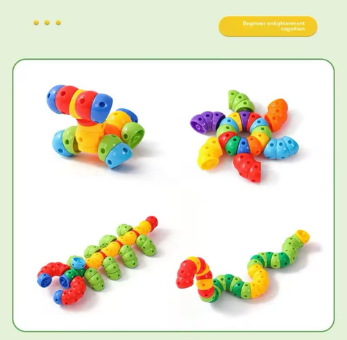 Juguetes Didácticos Para Ensamblar 2 Bolsas Colores Kit 1