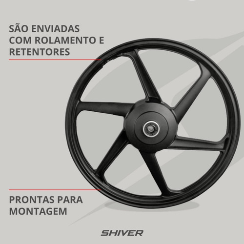 Combo Par Roda 6p + 2 Pneus 90/90-18 80/100-18 + Brindes