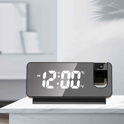 Zz Proyector Led Digital Reloj Despertador Pared Techo
