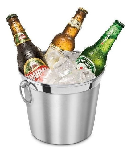 Balde De Gelo Com Argola Hotel Industrial 1.5 L - Alumínio