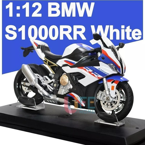 Bmw-1000rr Miniatura Model Metal Con Luz Y Sonido Base 1:12