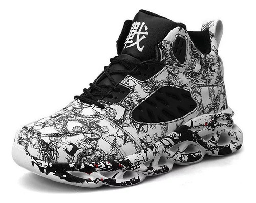 Nuevo Graffiti High Top Ligero Transpirable Marea Zapatos