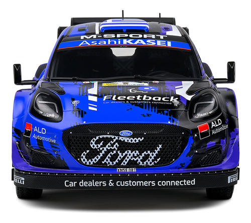 Miniatura Ford Puma Rally1 Hybrid Kenya Rally 2022 #9 Serderidis/Miclotte 1:18 Solido Competition