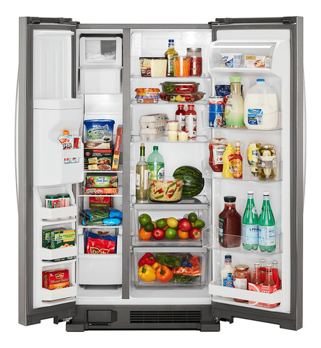 Refrigerador Con Freezer Inverter Whirlpool Wd2620 Color Acero Inoxidable Con Capacidad De 611l 127v