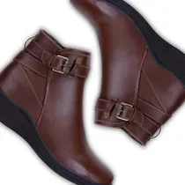 Comprar Bota Confort Shosh Confort 705 Tang Dama Café Botin Hebilla