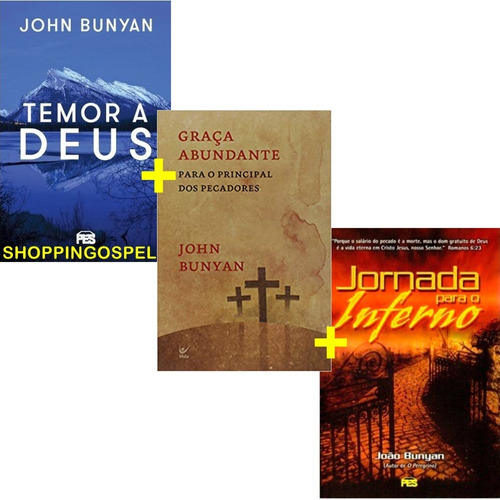 Kit Temor A Deus + Graça Abundante + Jornada Para O Inferno