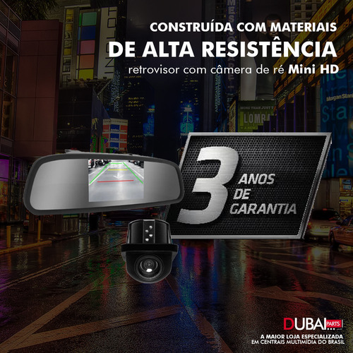 Retrovisor Com Câmera De Ré Fiat Uno 2018 2019 2020 2021