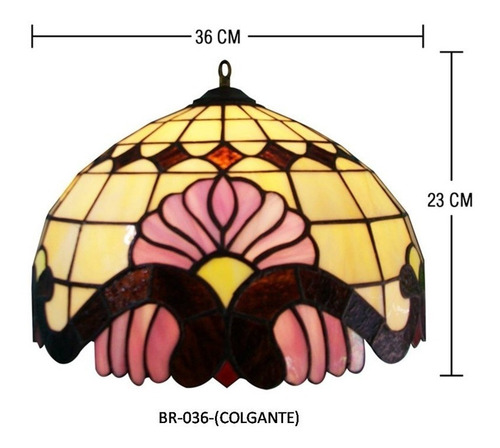 Imagen 1 de 4 de Lampara Tiffany Modelo Br-036 Colgante