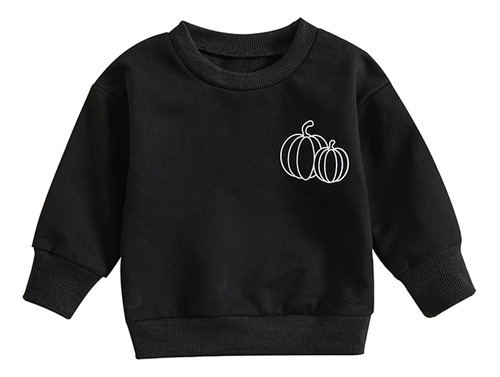 Sudaderas Negras De Manga Larga Con Forma De Calabaza Para N