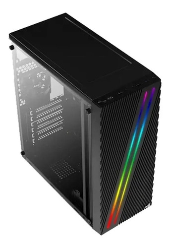 Imagen 2 de 7 de Gabinete Pc Gamer Aerocool Streak Black Rgb Mid-tower Atx