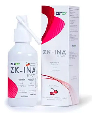 Anestesia Dental Lidocaina Spray Zk-ina Zeyco Sabor Cereza